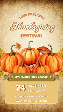 Thanksgiving Festival Promotion TikTok Post