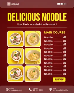 Food & Beverages Noodle Special Menu