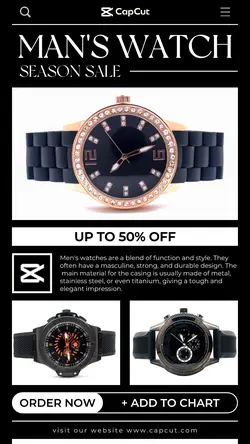 Man's Watch Display Instagram Story