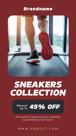 Red Minimalist Sneakers Collection Instagram Story