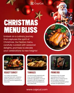 Christmas Menu Display Instagram Portrait