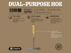 Life service Hoe tool Discount Minimalist