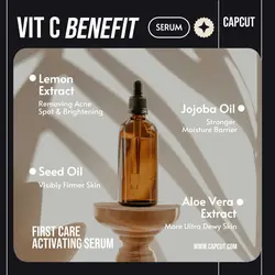 Black Vit C Benefit Product Display Instagram Post
