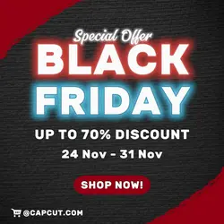 Black Friday Neon Discount Sale Promotion