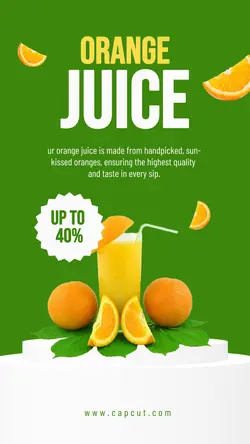 Beverage Orange Juice Sale Instagram Story