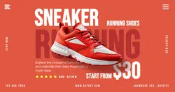 Sneaker Fashion Product Display Facebook App Ad