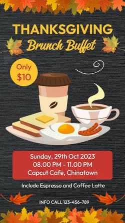 Thanksgiving Brunch Promotion Instagram Story