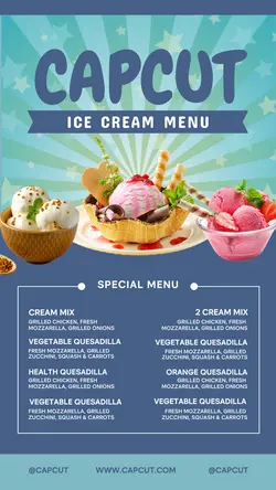 food and Beverage sales promotion instagram story ice blue