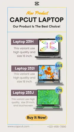 Electronic Laptop Instagram Story