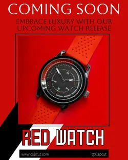 Fashion Industry Accessory Red Watch Product Display Instagram portrait