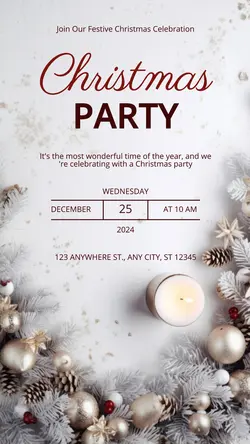 Christmas Party Invitation Instagram Story
