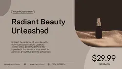 Beauty Product Display Brown Facebook Cover