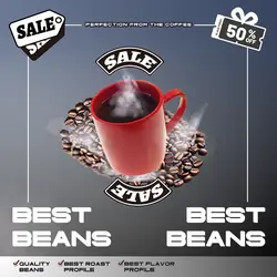 Coffee Beans Promo Display Linkedin Post