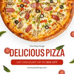 Delicious Pizza Instagram Post