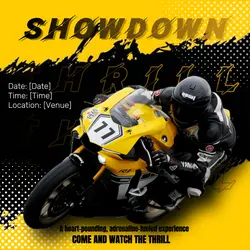 Showdown bikers Invitation poster