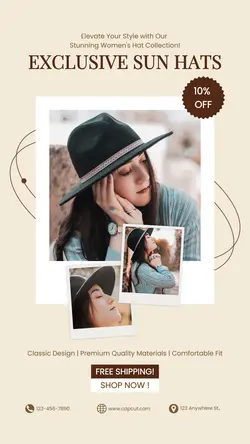 Women Hat Sale - Instagram Story
