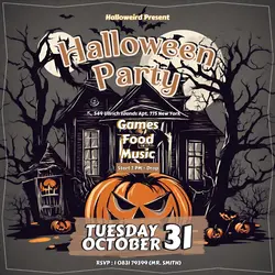 Halloween Poster Style Invitation Instagram Post