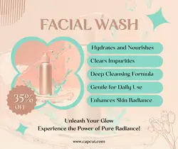 Beauty Facial Wash Product Display