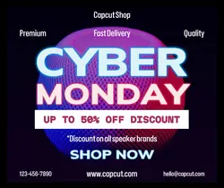 Cyber Monday Speaker All Brands Promotion Facebook Post