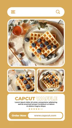 Waffle Food Promotion instagram story