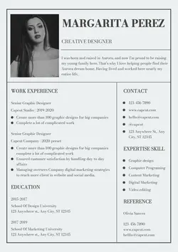 Business Resume Creative Designer