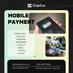 Financial mobile payment showcases business style