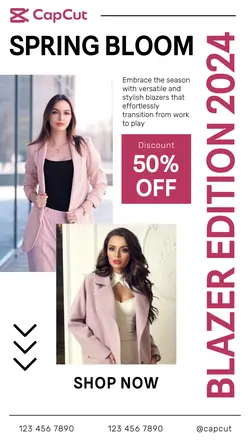 Spring Blazer Edition Promotion Instagram Story