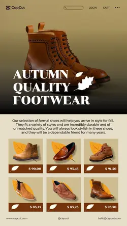Thanksgiving Autumn Formal Shoes Product Display Instagram Story