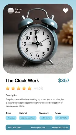 Electronic Clock Product Display Instagram Story