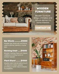 HOUSEHOLD WOODEN FURNITURE DISPLAY