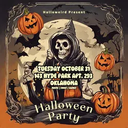 Halloween Party Poster Style Invitation Instagram Post