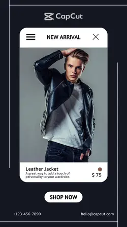 Fashion Industry Instagram Post Black Jacket