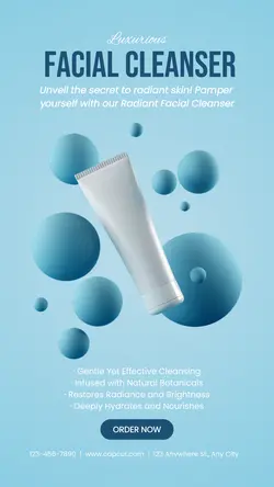 Facial Cleanser Product Display - Instagram Story