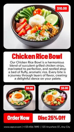 Food and Beverage Rice Bowl Promotion Instagram Story