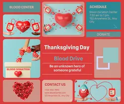 Thanksgiving Blood Donation Facebook Post
