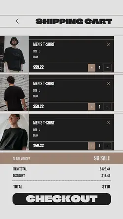 2024hot Shopping Cart Men's Clothes