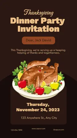 Thanksgiving Dinner Invitation Tiktok Post