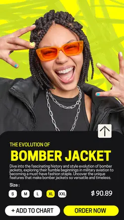 Bomber Jacket Product Display Instagram Story