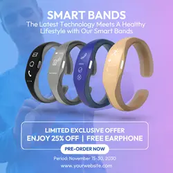 Electronics Smart Bands Promotion Instagram Post