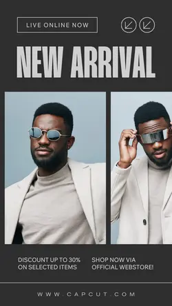 Black Minimal Fashion Sales Promotion Story