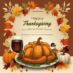 Happy Thanksgiving Day Greeting Linkedin Post