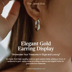 Fashion Industry Golden Earring Display Product Instagram Post Neutral Minimalist