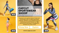 Women's sportswear industry fashion template design for business promotion needs