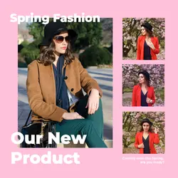 Latest Spring Fashion Product Launch Teaser Pink
