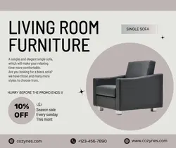 household single sofa promotion facebook post