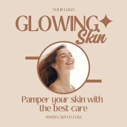 Glowing Skin Product Display Instagram Post