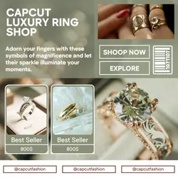 Women's luxury ring business promotion template design for Instagram story