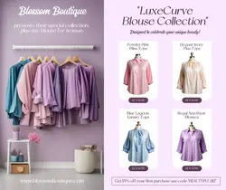 Fashion Womans Plus Size Blouse Sale Facebook Post