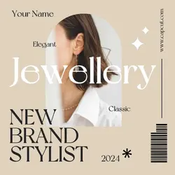 Brown Minimalist Jewellery Product Display Instagr