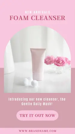 Foam Cleanser New Arrivals Instagram Story